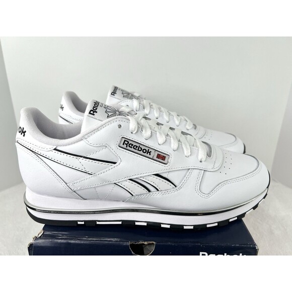 Reebok Classic Leather Clip V2 Mens 10.5 White Leather Sneakers 100202357 New main image 4